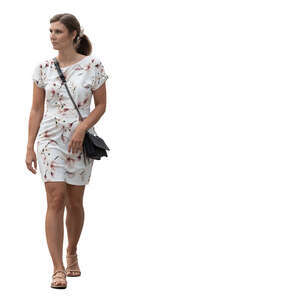 woman in a summer dress walking