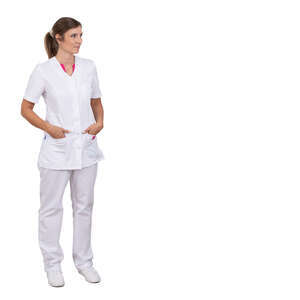 cut out medical worker standing