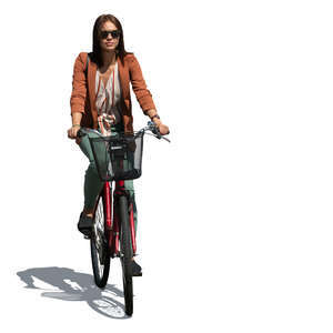 woman riding a bicycle