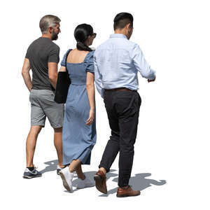 cut out group of people walking together