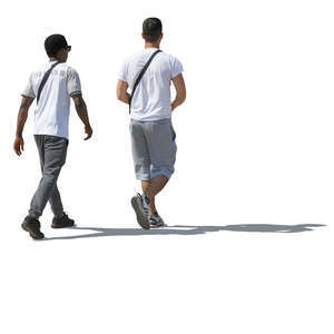 two young men walking