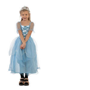 cut out girl in a princess costume standing