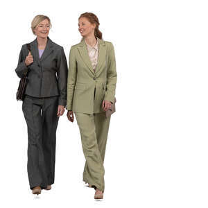 two businesswomen walking