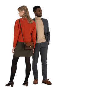 smart casual style man and woman standing