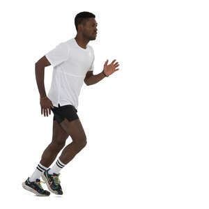 cut out black sportsman running