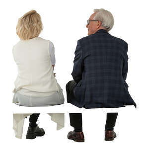 two older people sitting