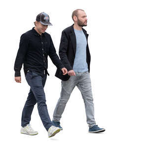 two men walking