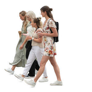 group of women walking together