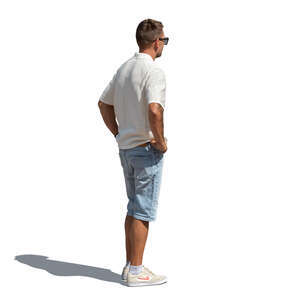 man standing and looking into distance