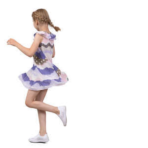girl in a dress dancing