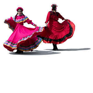 two mexican artist dancing