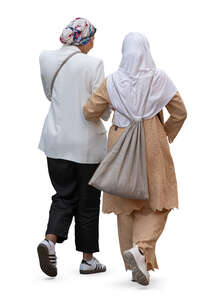 two muslim women walking