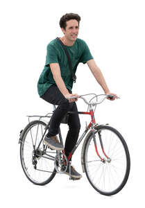 man riding a bicycle