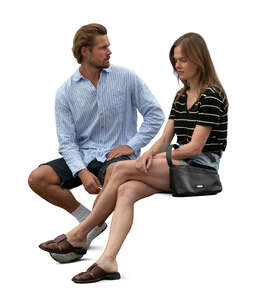 man and woman sitting