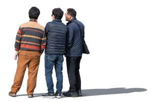 three asian men standing