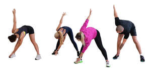 cut out group of women working out