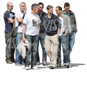 group of men walking