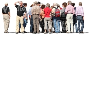 group of elderly people standing in a group