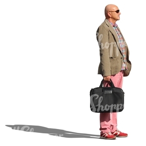 man with a briefcase standing