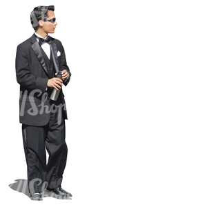 cut out man in a tuxedo