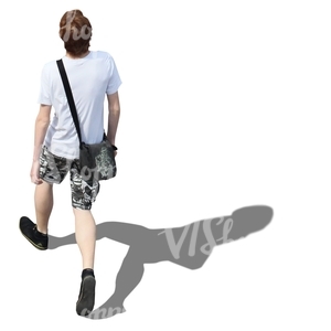 cut out teenager walking