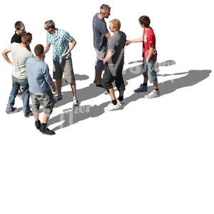 group of men shaking hands