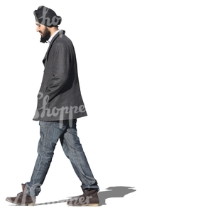 hindu man with a turban walking