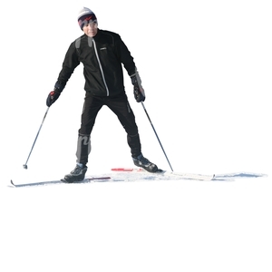 cut out man skiing