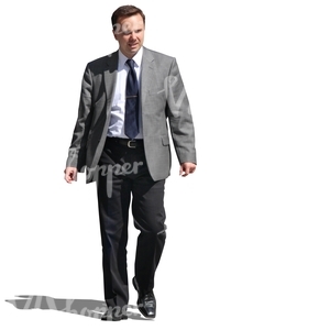 cut out businessman walking