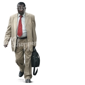 african businessman walking