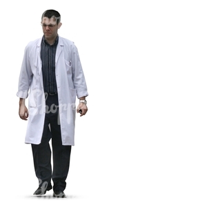 cut out doctor walking