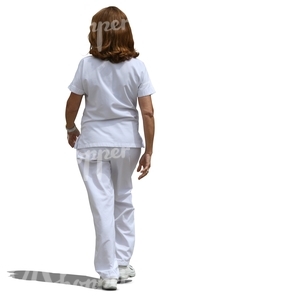 cut out nurse walking