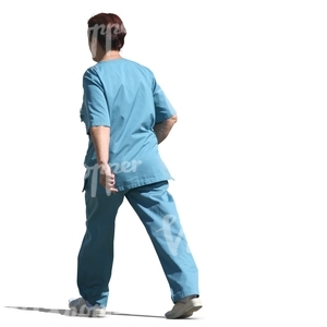 cut out nurse walking