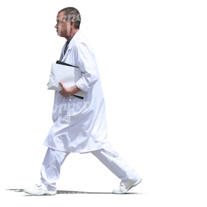 cut out doctor walking