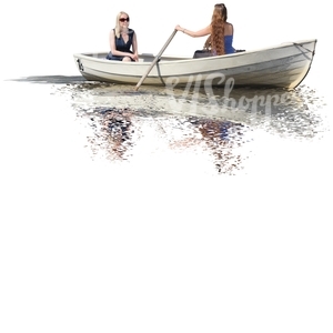 two women rowing a boat