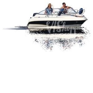 man and woman riding on a boat