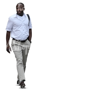 cut out black man walking