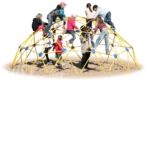 cut out children playing on the playground