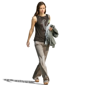 cut out woman walking