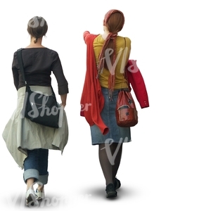 two women walking