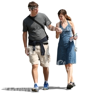 couple walking and holding hands