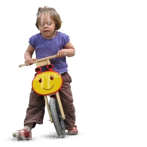 girl riding a likebike