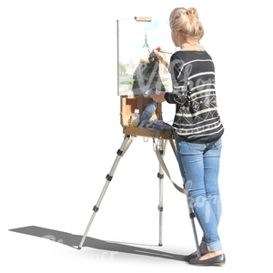 young artist painting