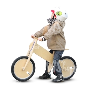 young child riding a likebike