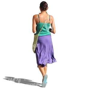 woman walking seen from behind