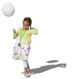 young girl with a balloon