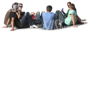 group of youngsters sitting on the ground