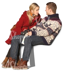 couple sitting and talking