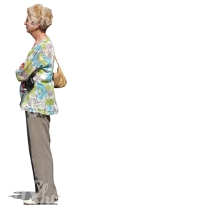 elderly woman standing