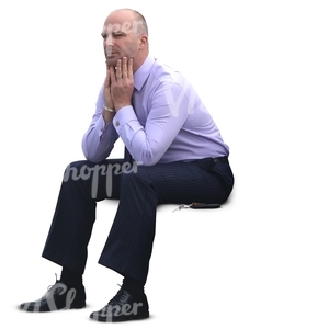 businessman sitting and thinking